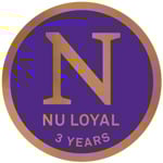 bronze NU Loyal pin