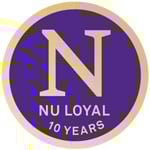 gold NU Loyal pin