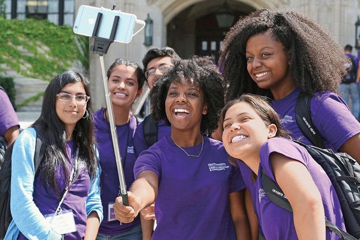 Students on campus