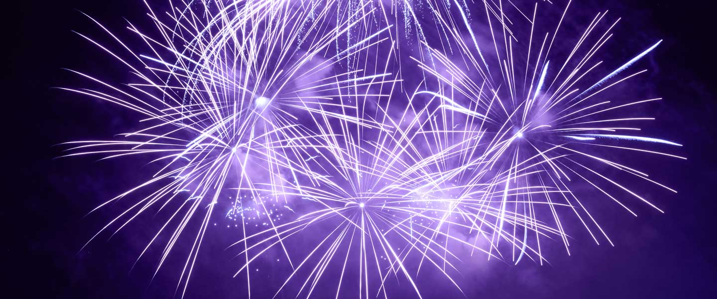Fireworks going off in the sky