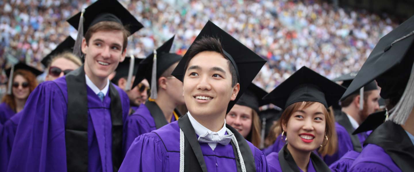 Students in cap and gown