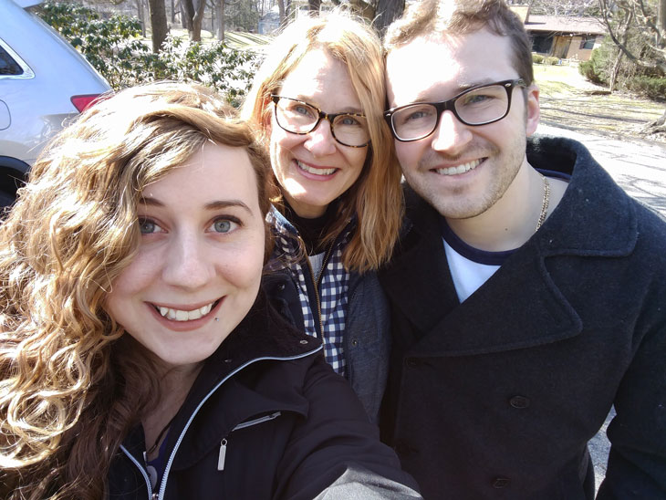 Carrie Willis (left) and friends
