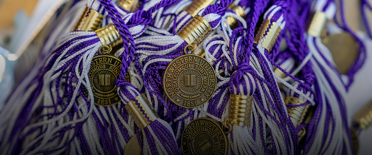 Northwestern University tassles